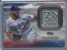 2021 Topps 70th Anniversary Manufactured Logo - Clayton Kershaw - #70LP-CK
