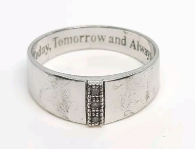 BGE Bradford Exchange Sterling Silver 925 Today Tomorrow & Always Mens ...
