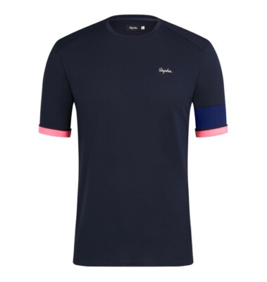 Brand New w/Tags! Rapha Technical T-Shirt- Navy w/Royal Arm Band Men's Large 