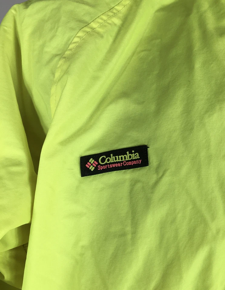 Chaqueta De Colección Para Hombres Columbia AMARILLO NEÓN Forrada de Vellón Años 80 90 Talla XL Esquí Nieve Foto 4 de 4
