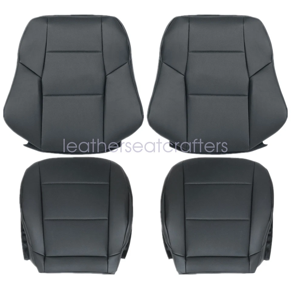 Front Bottom & Back Leather Seat Cover Black For 2005-2007 Mercedes-Benz C230 Foto 2 de 4