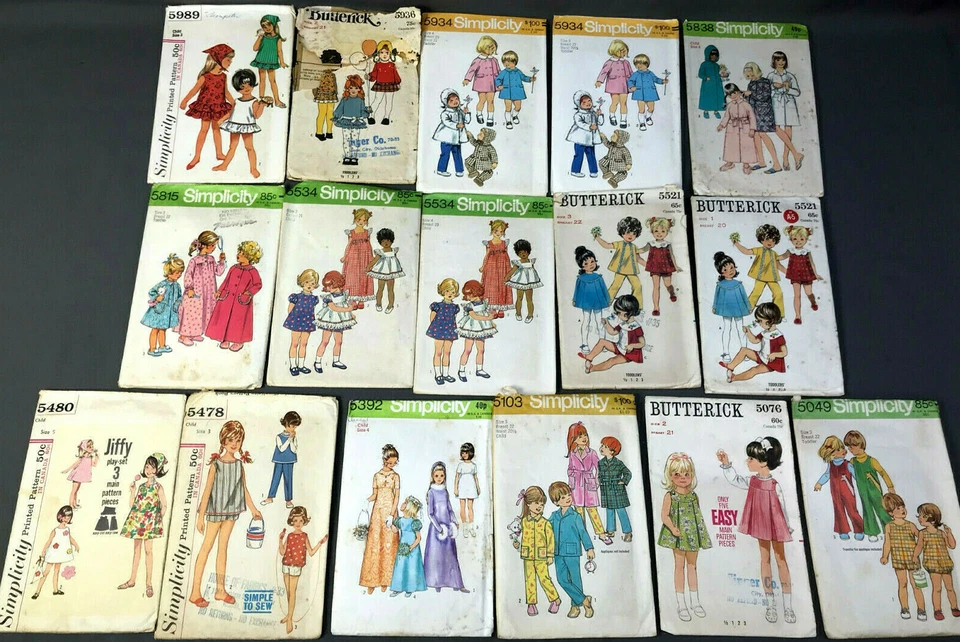 HUGE LOT 77 Vtg 1960s-'70s Sewing Patterns CHILDREN'S CLOTHING boy girl toddler - Image 4 of 4