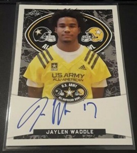 2018 Leaf U.S. ARMY All-American JAYLEN WADDLE XRC AUTO ON-CARD MIAMI/ALABAMA 