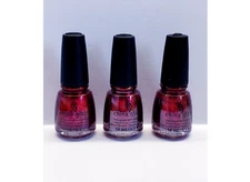 3 pcs x China Glaze Nail Polish Lacquer RUBY PUMPS 0.5oz - 70577 Holiday Color