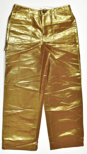 Christopher John Rogers x J.Crew Gold Metallic Wide Leg Trousers Pants Size 4