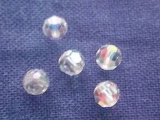 25 GENUINE SWAROVSKI 5000 CRYSTAL AB 4MM CRYSTAL ROUND FACETED BEADS swar1a