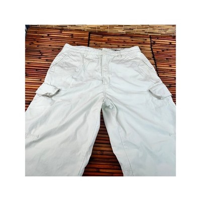 Quiksilver Edition Women's White Straight Leg Cargo Pants Cotton Ss. 4