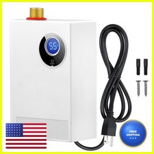 DOYXC 3000W 110V Tankless Electric Water Heater Under Sink White