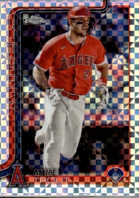 2025 Topps Chrome #100 Mike Trout  X-Fractor L.A.  Angels  
