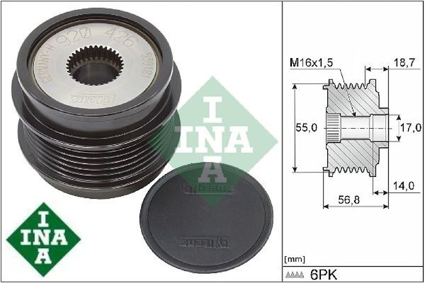 INA 535034110 Generatorfreilauf Freilauf Generator FüR Mercedes-Benz-image