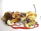 Vintage Fisher Price SNOOPY Sniffer #181 Original Wooden Pull Toy 14" Long