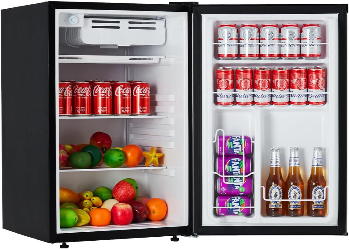 4.5 Cu.Ft Mini Fridge with Freezer - Quiet, Energy Efficient & Space-Saving