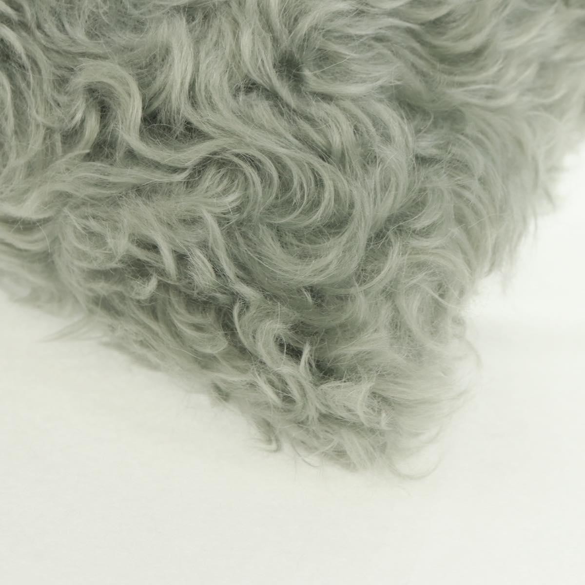 PRADA Clutch Bag Fur Bordeaux Gold Auth 168291V thumbnail 11