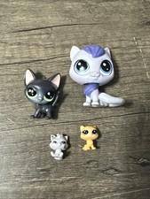 Littlest Pet Shop Lot Snowboarding Kitty Catlett Scrapper Dane Catso Catkin