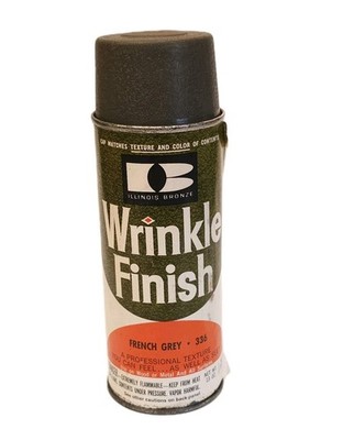 Vintage 1960 Illinois Bronze Spray Paint Wrinkle Finish French Grey.