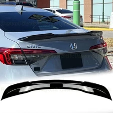 For 2022-2026 Honda Civic 4Dr Si Factory Style Trunk Spoiler Wing GLOSS BLACK