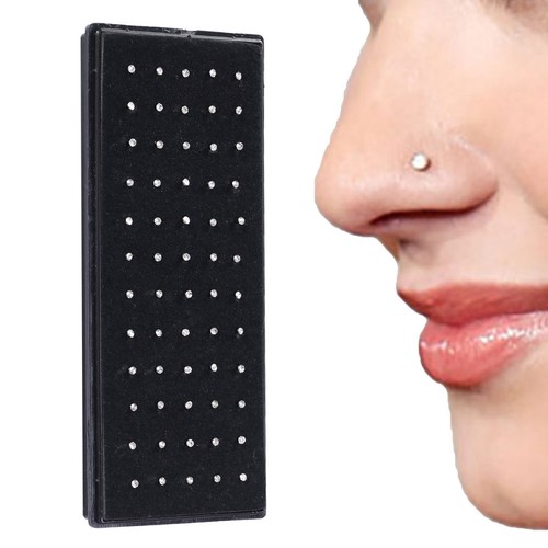 60 Stück Edelstahl Nasenstecker Ringe Schraubstecker Piercing Schmuck - Bild 7 von 11
