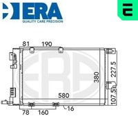 ERA 667043 Kondensator FüR Klimaanlage Kondensator Klimaanlage FüR Opel