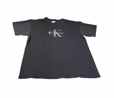 Vintage 90’s Calvin Klein USA Made Single Stitch Black T Shirt Men’s S/M Tee