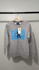 Calvin Klein Jeans Sweatshirt For Boys Medium 10-12 Gray