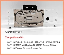 Granzon A-SP6900XTSE-X GPU Block w/Backplate For Sapphire RX 6900 XT 16GB Nitro
