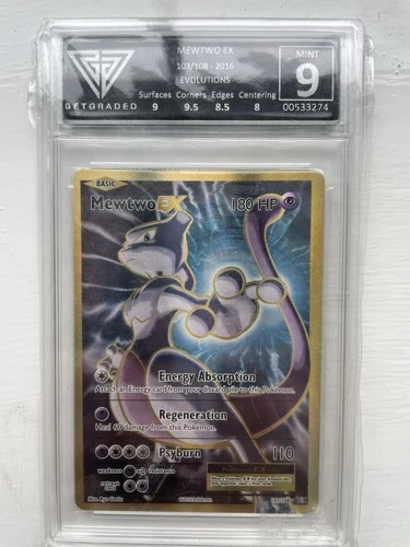 Pokémon TCG Mewtwo EX 103/108 Ultra Rare Holo Card Evolutions XY