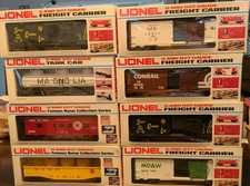 Lionel "O" Scale Trains Lot: 8 Pak Of Various Box Cars In Excellent Condition