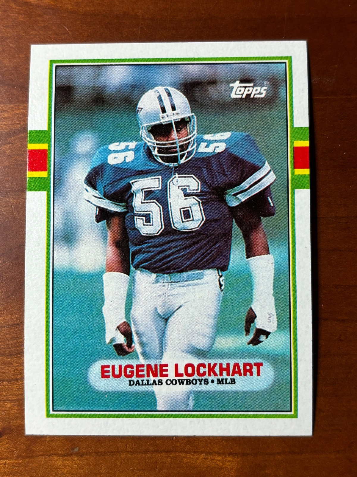 1989 Topps Blank Back Eugene Lockhart #388 NM/MT Dallas Cowboys RARE! SHARP!