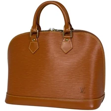 Louis Vuitton Alma Handbag Hand Bag Epi Zipang Gold M52148 Women