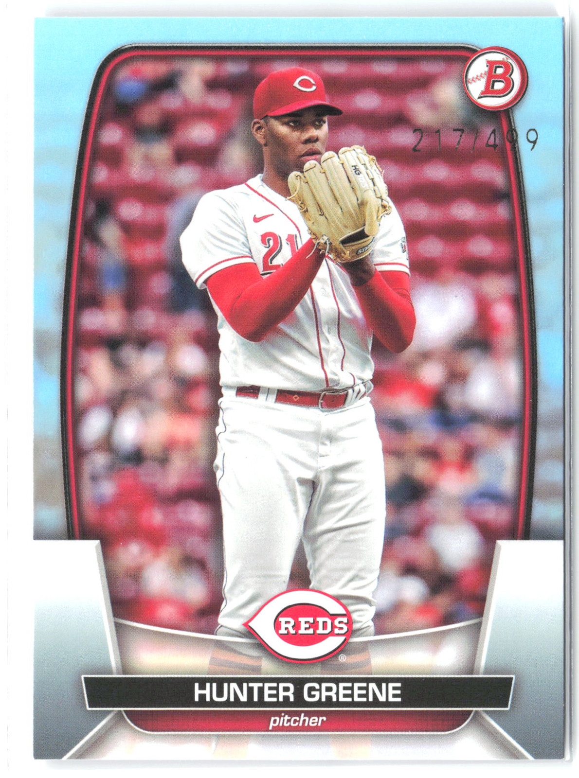 2023 Bowman #35 Hunter Greene Sky Blue #/499