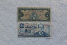 Costa Rica Banknotes, 10 Colones from 1963 and 10 Colones from 1981