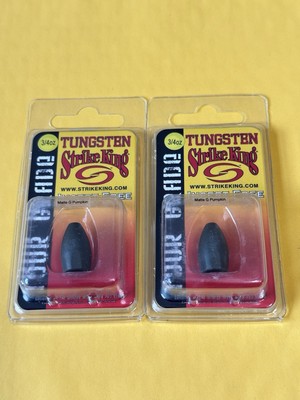 Lot of 2-Strike King 3/4oz Tournement Grade TungstenWeights Matte Green Pumpkin