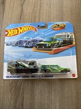 2026 Hot Wheels Track Fleet Volvo 240 Drift Camper Green HYT56 979E