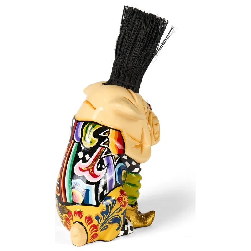 CARLINO Cane Statua Scultura Tom's Drag 4032 Carl S 28 cm Pop Art Cresta Punk, fotografia 3 di 9