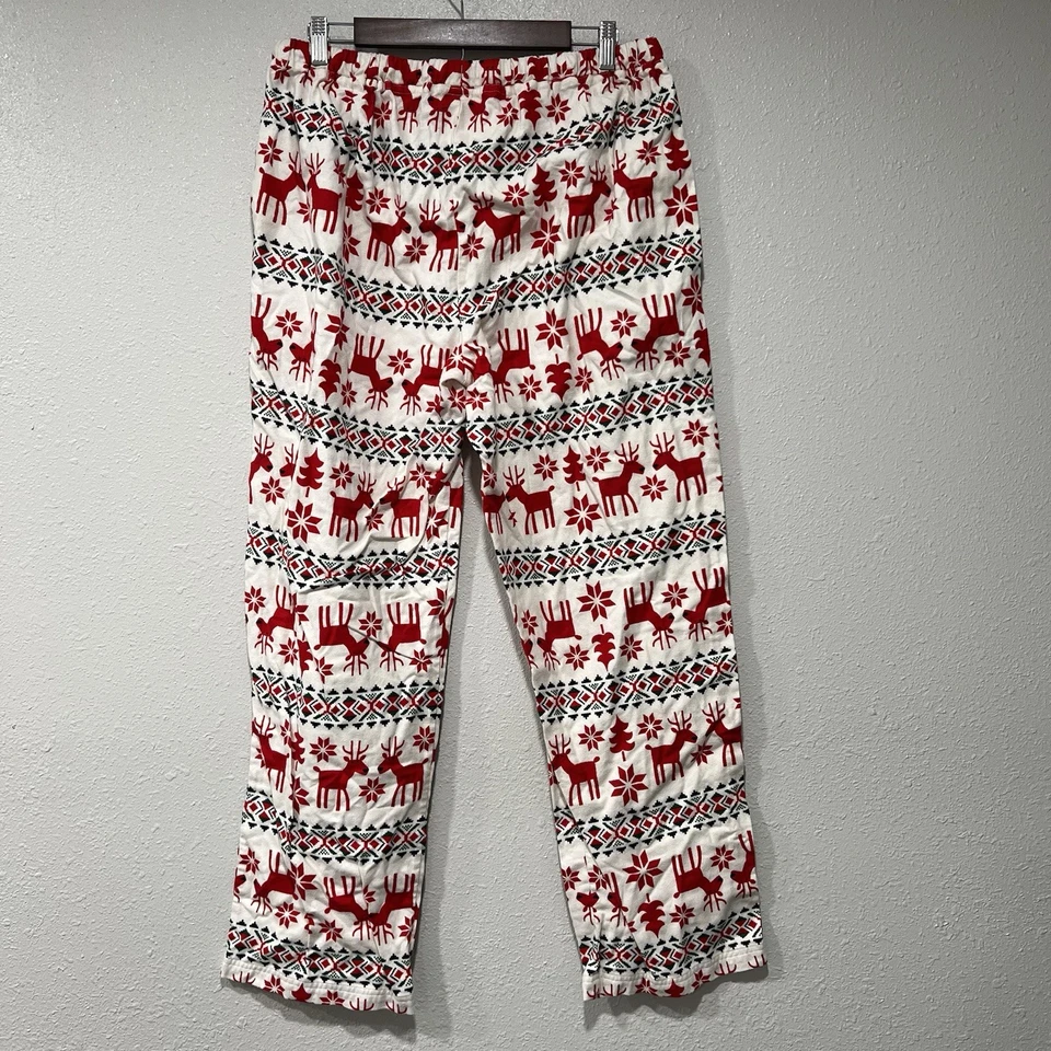 Hannah Anderson Pajama Lounge Pants Flannel Men’s Large Fair Isle Pockets Deer - Image 3 of 4