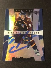 2005-06 Upper Deck Trilogy Rookie Premiere /999 Braydon Coburn #173 Rookie AUTO