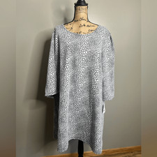 Ophelia Roe shift dress printed office casual 2X