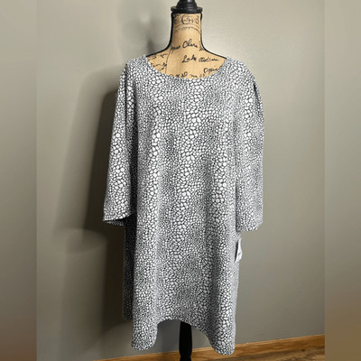 Ophelia Roe shift dress printed office casual 2X