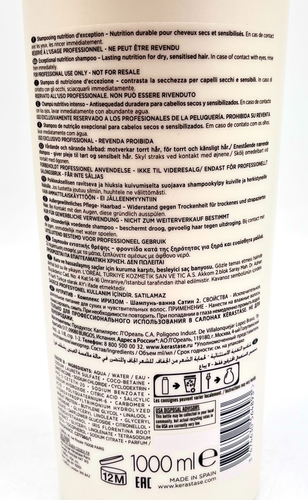 Nutritive Bain Satin 2 Shampoo by Kerastase for Unisex - 1000 ML/34 oz Shampoo - Picture 3 of 3