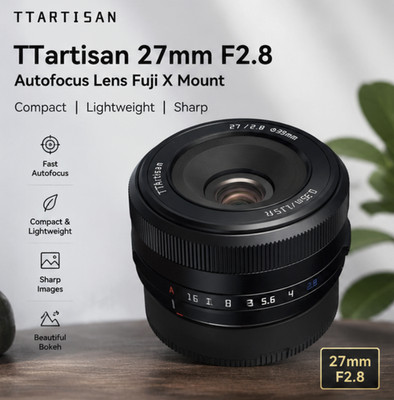 TTartisan 27mm F2.8 Autofocus Lens, Compatible with Fuji X-Mount Cameras