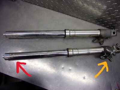 774 A HONDA CBR 900 RR CBR900RR 1998 OEM FRONT FORK (TWO) STRAIGHT