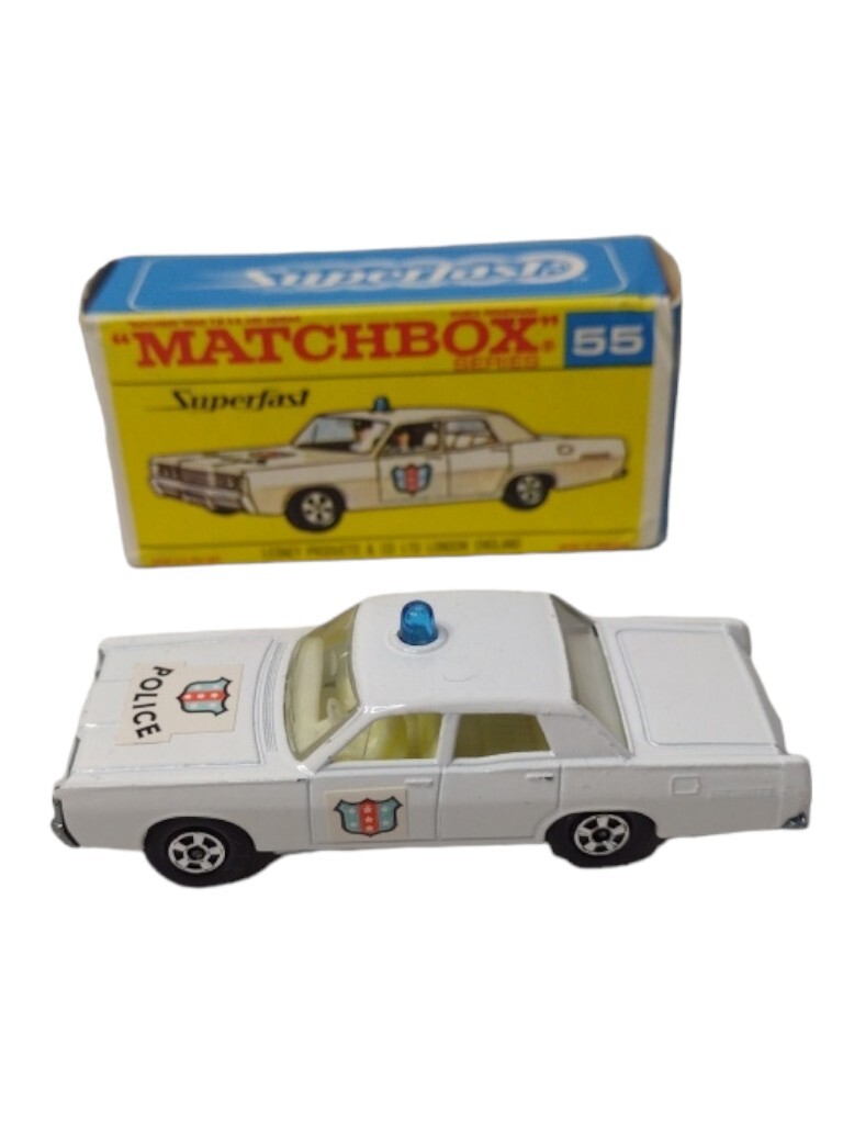 Vintage Matchbox Police Car Rare Blue Dome Light 55 Lesney Superfast