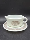 Vintage Pyrex Woodland Gravy Boat And Under Plate