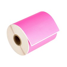 ZEBRA 4x6 PINK 4" x 6" Direct Thermal Labels - 1" Core 15 Rolls/250