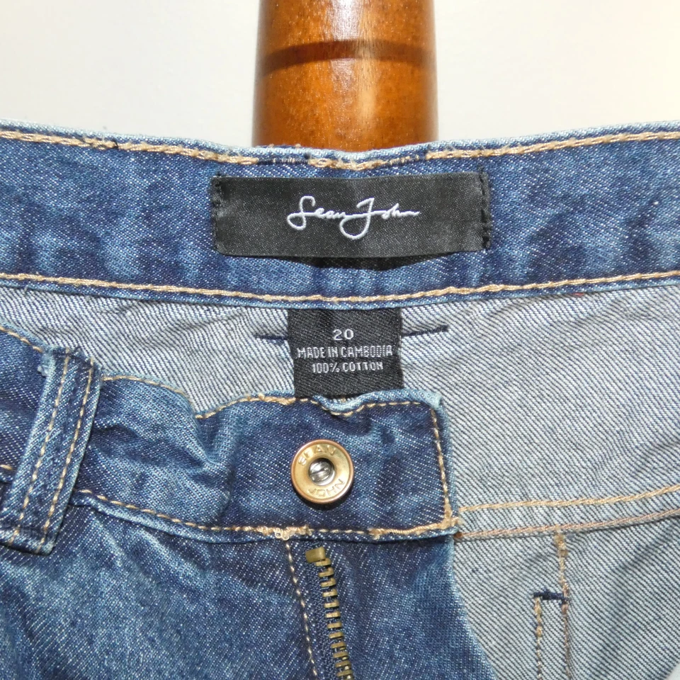 Pantalones de mezclilla holgados anchos Sean John Estilo para monopatín niños talla 20 Foto 4 de 4