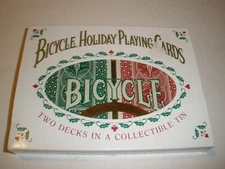 NEW Bicycle Holiday Playing Cards 2 Decks in Collector Tin