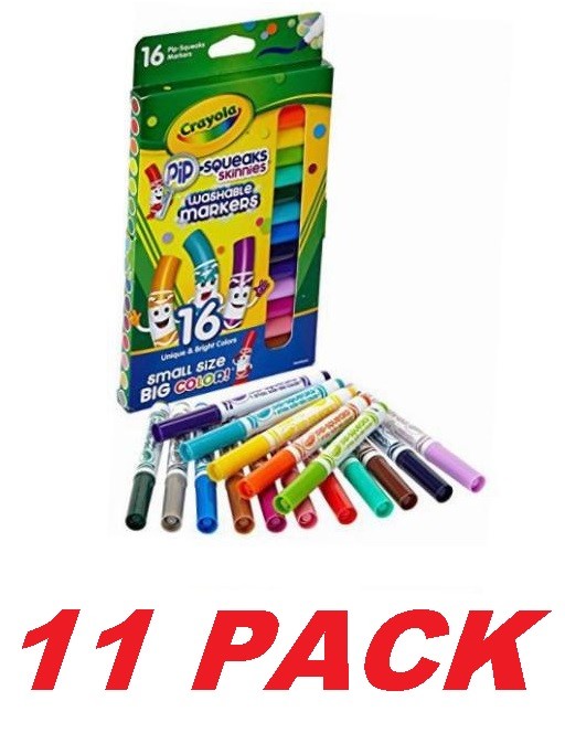Crayola Washable Pip Squeaks Markers for Drawing and Painting (11
