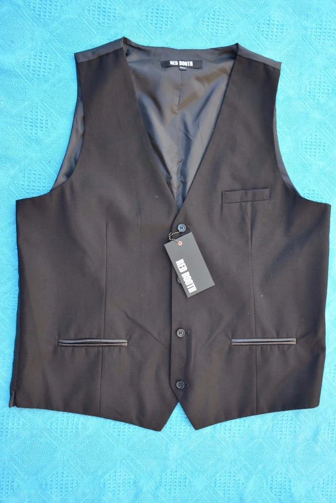Red shirt store black waistcoat