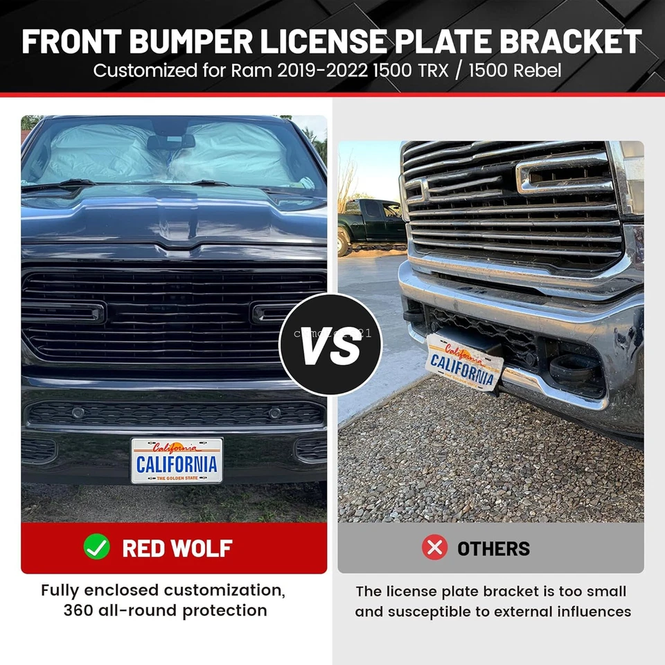 Front License Plate Bracket Screws Kit For 2019-24 DODGE RAM 1500 with DT Bumper - Image 4 of 4