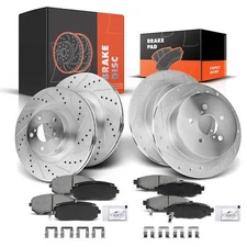 New Front & Rear Drilled Rotors & Brake Pads for Subaru Legacy 2006-2009 Outback